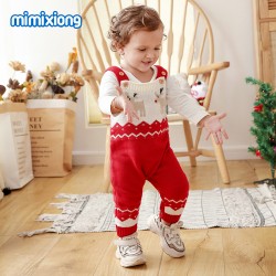 Baby Christmas Knitted Sleeveless Romper 82W303