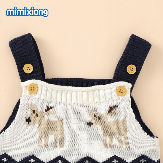 Baby Christmas Knitted Sleeveless Romper 82W303