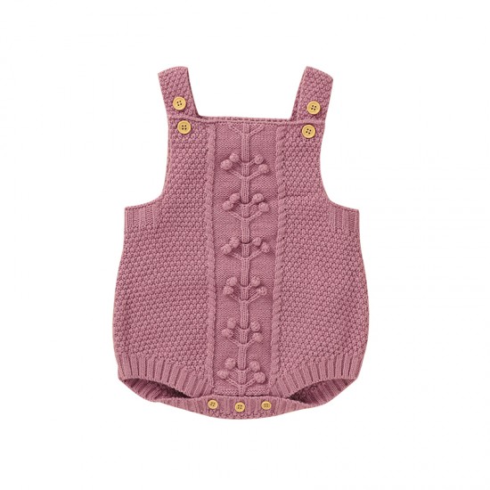 Mimixiong Baby Knitted Sleeveless Romper 82W825