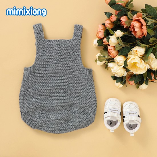 Mimixiong Baby Knitted Sleeveless Romper 82W825