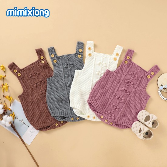 Mimixiong Baby Knitted Sleeveless Romper 82W825
