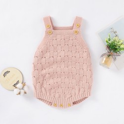 100% Cotton Baby Knitted Sleeveless Romper 82W816