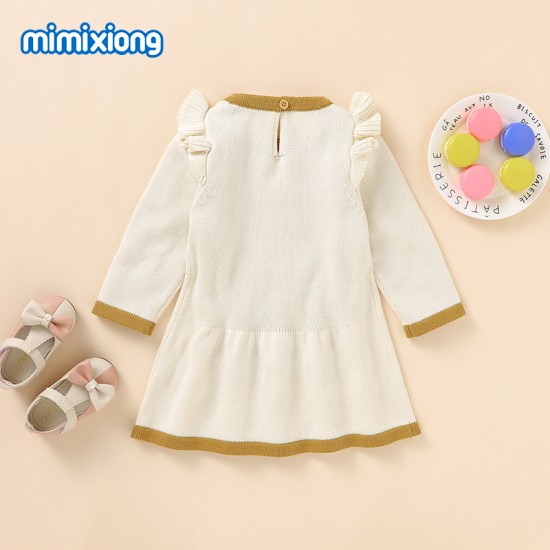 Mimixiong 100% Cotton Baby Knitted Girl Dress 82W860