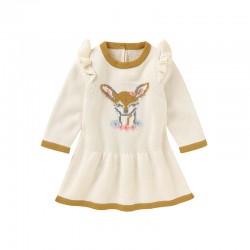 Mimixiong 100% Cotton Baby Knitted Girl Dress 82W860
