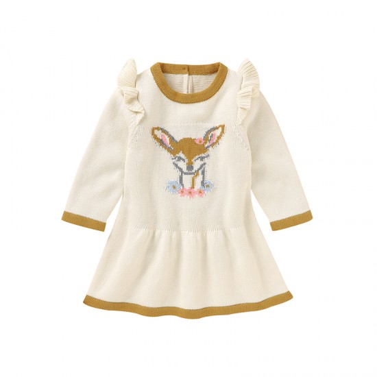 Mimixiong 100% Cotton Baby Knitted Girl Dress 82W860