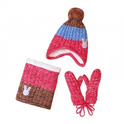 Mimixiong Baby Knitted Hat Scarf Gloves Set 82W243