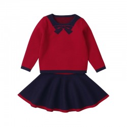 Mimixiong Children Baby Knitted 2pc Girl Dress Set 82W279