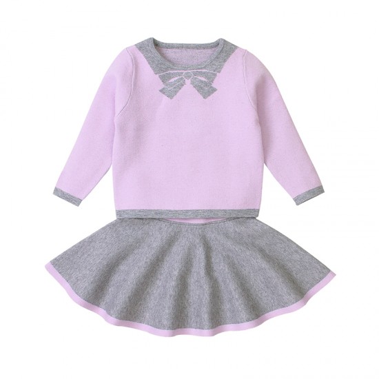 Mimixiong Children Baby Knitted 2pc Girl Dress Set 82W279