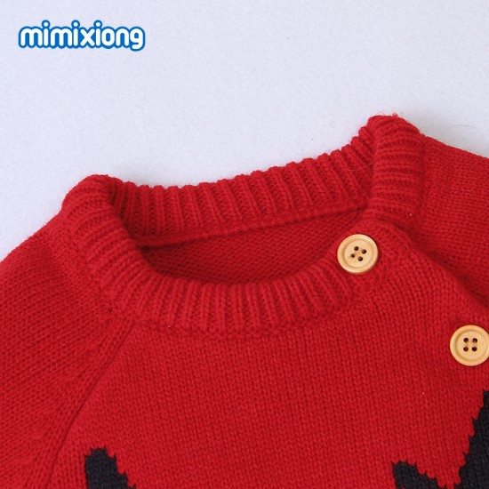 Mimixiong Baby Knitted Christmas Romper 82W296