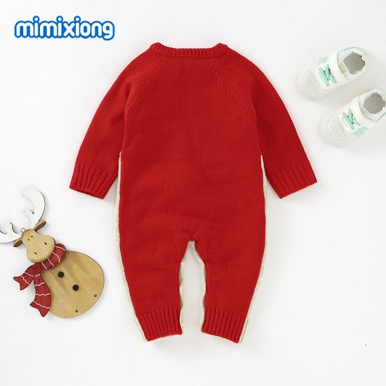 Mimixiong Baby Knitted Christmas Romper 82W296