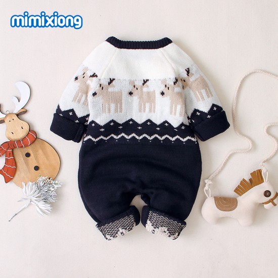 Mimixiong Baby Knitted Christmas Romper 82W301