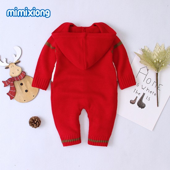 Mimixiong Baby Knitted Christmas Romper 82W310