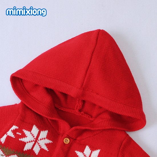 Mimixiong Baby Knitted Christmas Romper 82W310