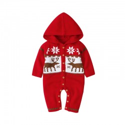 Mimixiong Baby Knitted Christmas Romper 82W310