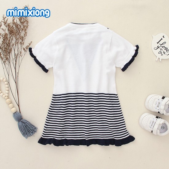 Mimixiong 100% Cotton Baby Knitted Girl Dress 82W380