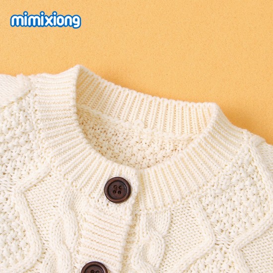 100% Cotton Mimixiong Baby Knitted 2pc Clothing Set 82W393