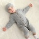 100% Cotton Mimixiong Baby Knitted 2pc Clothing Set 82W393