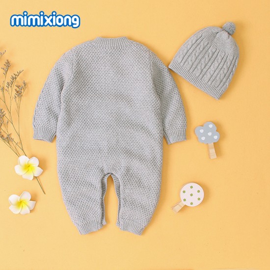 100% Cotton Mimixiong Baby Knitted 2pc Clothing Set 82W393