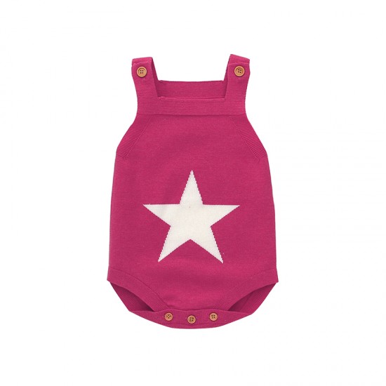 100% Cotton Baby Knitted Sleeveless Romper 82W405