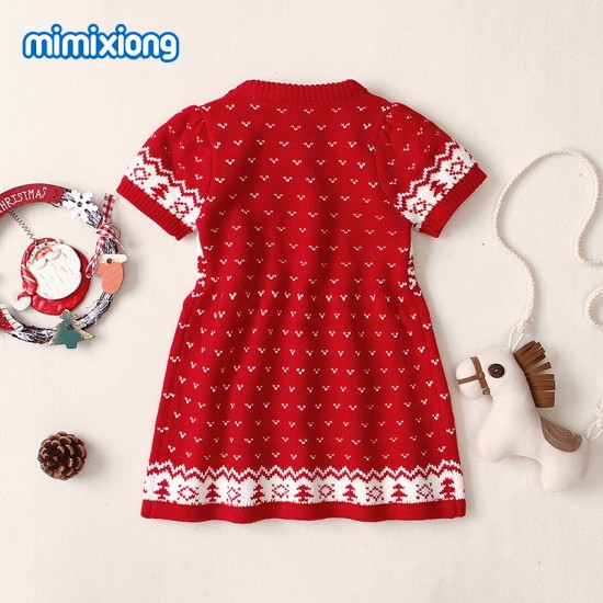 Mimixiong Baby Knitted Girl Dress 82W468