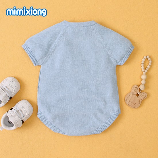 Mimixiong Baby Knitetd Short Sleeve Romper 82W502