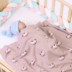 Mimixiong 100% Cotton Baby Knitted Blankets 82W542