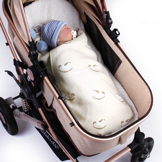 Mimixiong 100% Cotton Baby Knitted Blankets 82W542