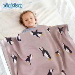 Mimixiong 100% Cotton Baby Knitted Blankets 82W576