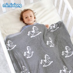 Mimixiong 100% Cotton Baby Knitted Blankets 82W599