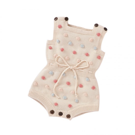 100% Cotton Baby Knitted Sleeveless Romper 82W622
