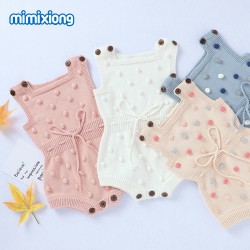 100% Cotton Baby Knitted Sleeveless Romper 82W622