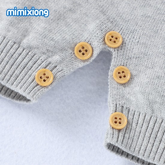 100% Cotton Baby Knitted Short Sleeve Romper 82W711