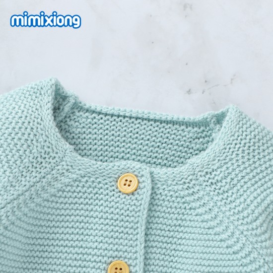 Mimixiong Baby Knitted Romper Blanket Hat 3pc Clothing Set 82W720-722-723