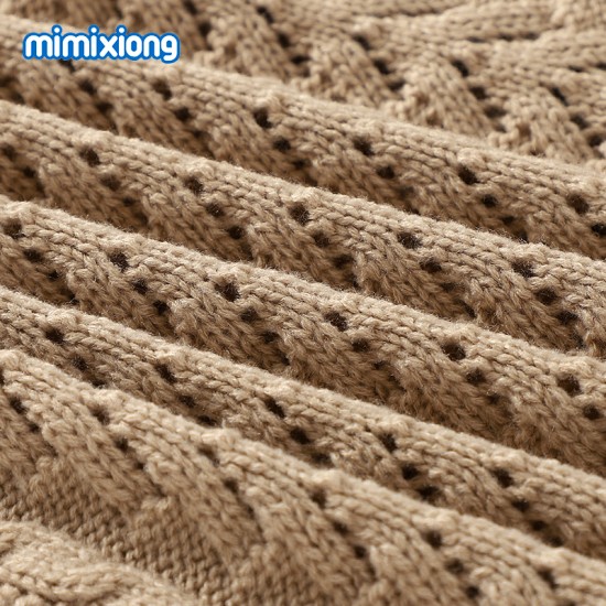 Mimixiong Baby Knitted Romper Blanket Hat 3pc Clothing Set 82W720-722-723