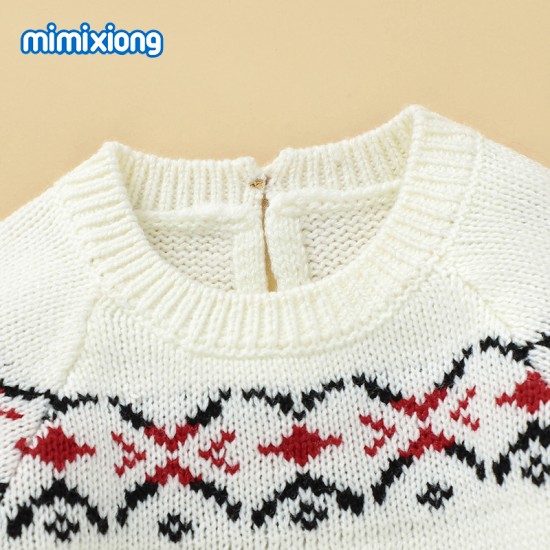 Mimixiong Baby Knitted Sweater Shorts 2pc Clothing Set 82W741