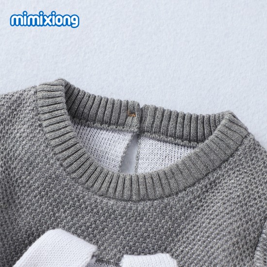 100% Cotton Mimixiong Baby Knitted 2pc Clothing Set 82W806