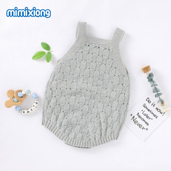 100% Cotton Baby Knitted Sleeveless Romper 82W816