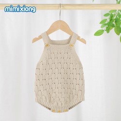 100% Cotton Baby Knitted Sleeveless Romper 82W816