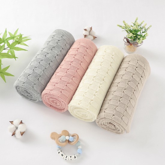 Mimixiong 100% Cotton Baby Knitted Blankets 82W817