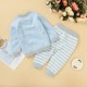 Mimixiong 100% Cotton Baby Knitted Sweater Pants 2pc Clothing Set 82W835