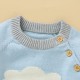Mimixiong 100% Cotton Baby Knitted Sweater Pants 2pc Clothing Set 82W835