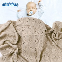 Mimixiong 100% Cotton Baby Knitted Blankets 82W515