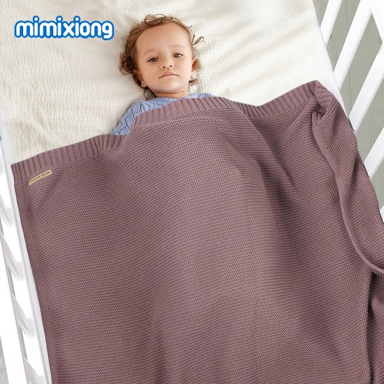 Mimixiong 100% Cotton Baby Knitted Blankets 82W625