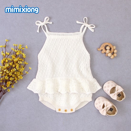 100% Cotton Baby Knitted Sleeveless Romper 82W706