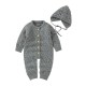 Mimixiong Baby Knitted Romper Hat 2pc Clothing Set 82W735-737