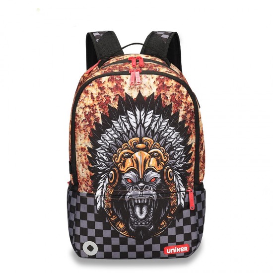 Raging flames lion the backstreet style backpack Raging flames lion the backstreet style backpack