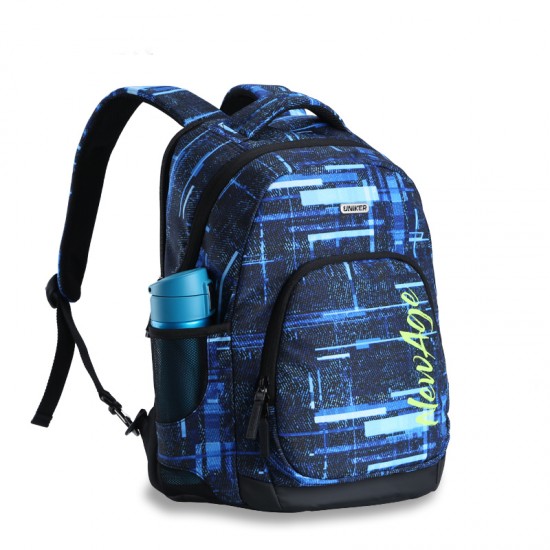 Denim look the classic backpack style Denim look the classic backpack style