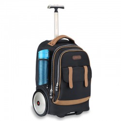 Classic black big wheel trolley bag