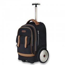 Classic black big wheel trolley bag