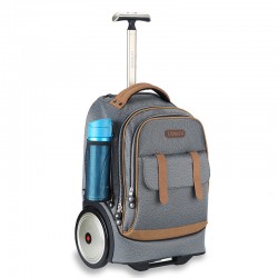 Classic grey big wheel trolley bag